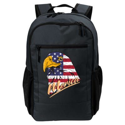 Proud American Us Flag Liberty Merica Patriotic Bald Eagle Gift Daily Commute Backpack