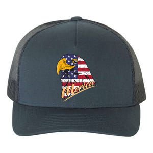 Proud American Us Flag Liberty Merica Patriotic Bald Eagle Gift Yupoong Adult 5-Panel Trucker Hat