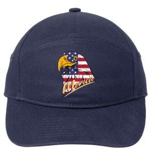 Proud American Us Flag Liberty Merica Patriotic Bald Eagle Gift 7-Panel Snapback Hat