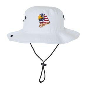 Proud American Us Flag Liberty Merica Patriotic Bald Eagle Gift Legacy Cool Fit Booney Bucket Hat