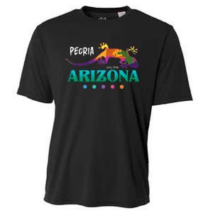 Peoria Arizona Usa Desert Gecko Lizard Vacation Souvenir Cooling Performance Crew T-Shirt