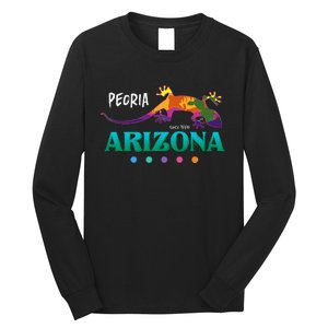 Peoria Arizona Usa Desert Gecko Lizard Vacation Souvenir Long Sleeve Shirt