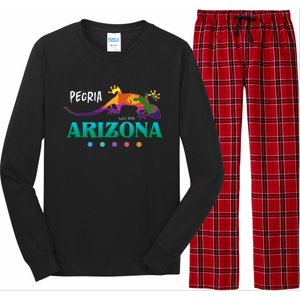 Peoria Arizona Usa Desert Gecko Lizard Vacation Souvenir Long Sleeve Pajama Set