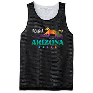 Peoria Arizona Usa Desert Gecko Lizard Vacation Souvenir Mesh Reversible Basketball Jersey Tank