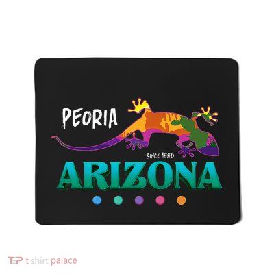 Peoria Arizona Usa Desert Gecko Lizard Vacation Souvenir Mousepad