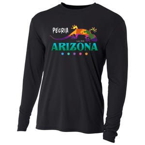 Peoria Arizona Usa Desert Gecko Lizard Vacation Souvenir Cooling Performance Long Sleeve Crew