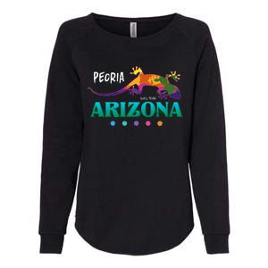 Peoria Arizona Usa Desert Gecko Lizard Vacation Souvenir Womens California Wash Sweatshirt