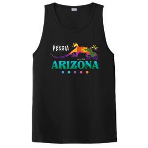 Peoria Arizona Usa Desert Gecko Lizard Vacation Souvenir PosiCharge Competitor Tank