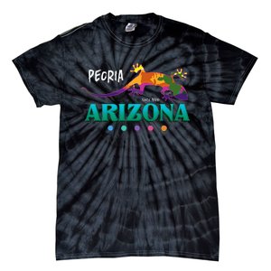 Peoria Arizona Usa Desert Gecko Lizard Vacation Souvenir Tie-Dye T-Shirt