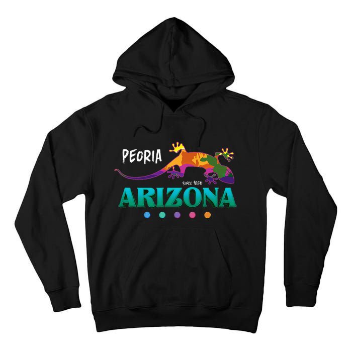 Peoria Arizona Usa Desert Gecko Lizard Vacation Souvenir Tall Hoodie