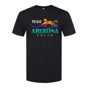 Peoria Arizona Usa Desert Gecko Lizard Vacation Souvenir Softstyle CVC T-Shirt