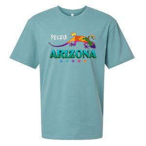 Peoria Arizona Usa Desert Gecko Lizard Vacation Souvenir Sueded Cloud Jersey T-Shirt