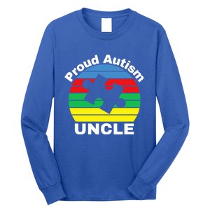 Proud Autism Uncle Autism Awareness Cute Gift Long Sleeve Shirt