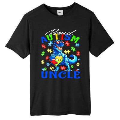 Proud Autism Uncle Dinosaur Autism Awareness Cool Gift Tall Fusion ChromaSoft Performance T-Shirt