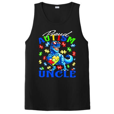 Proud Autism Uncle Dinosaur Autism Awareness Cool Gift PosiCharge Competitor Tank