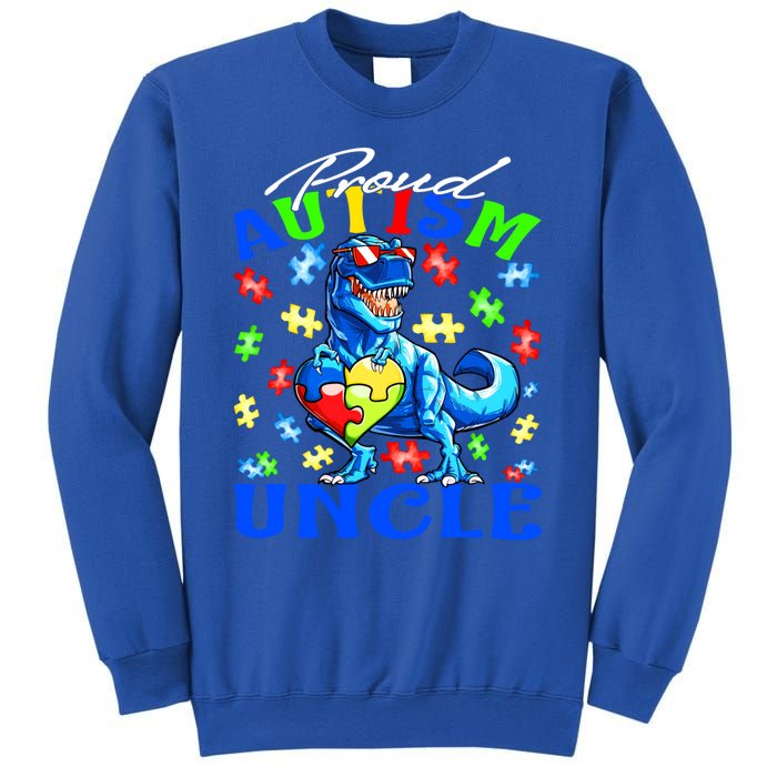 Proud Autism Uncle Dinosaur Autism Awareness Cool Gift Sweatshirt