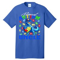 Proud Autism Uncle Dinosaur Autism Awareness Cool Gift Tall T-Shirt