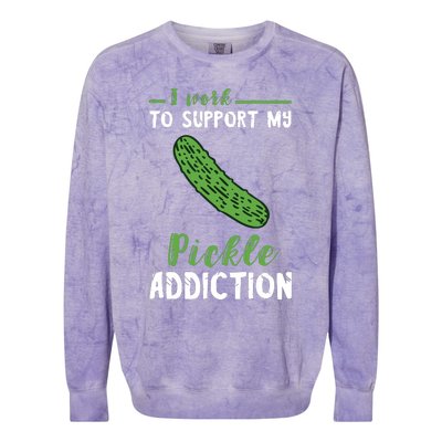 Pickle Addiction Vegetarian Vegetable Lover Pickle Food Colorblast Crewneck Sweatshirt