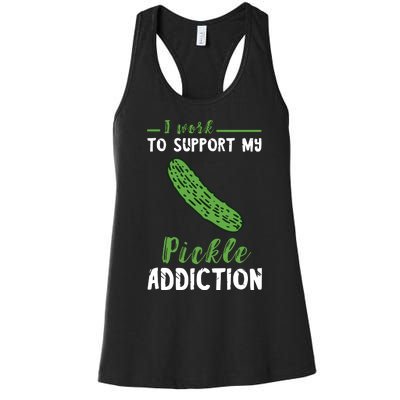 Pickle Addiction Vegetarian Vegetable Lover Pickle Food Women's Racerback Tank