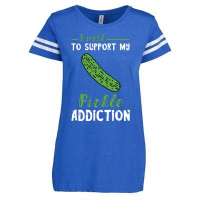 Pickle Addiction Vegetarian Vegetable Lover Pickle Food Enza Ladies Jersey Football T-Shirt