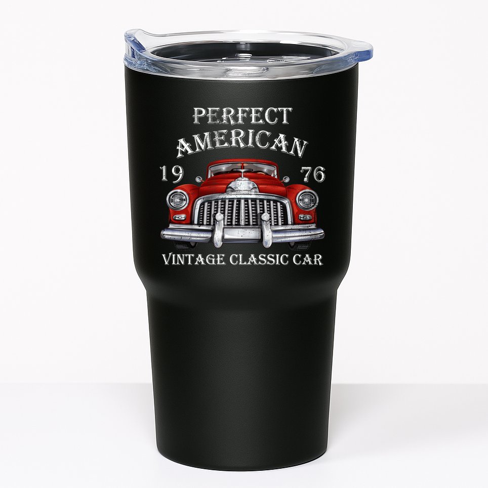 Perfect American Vintage Classic Car 1976 Tumbler