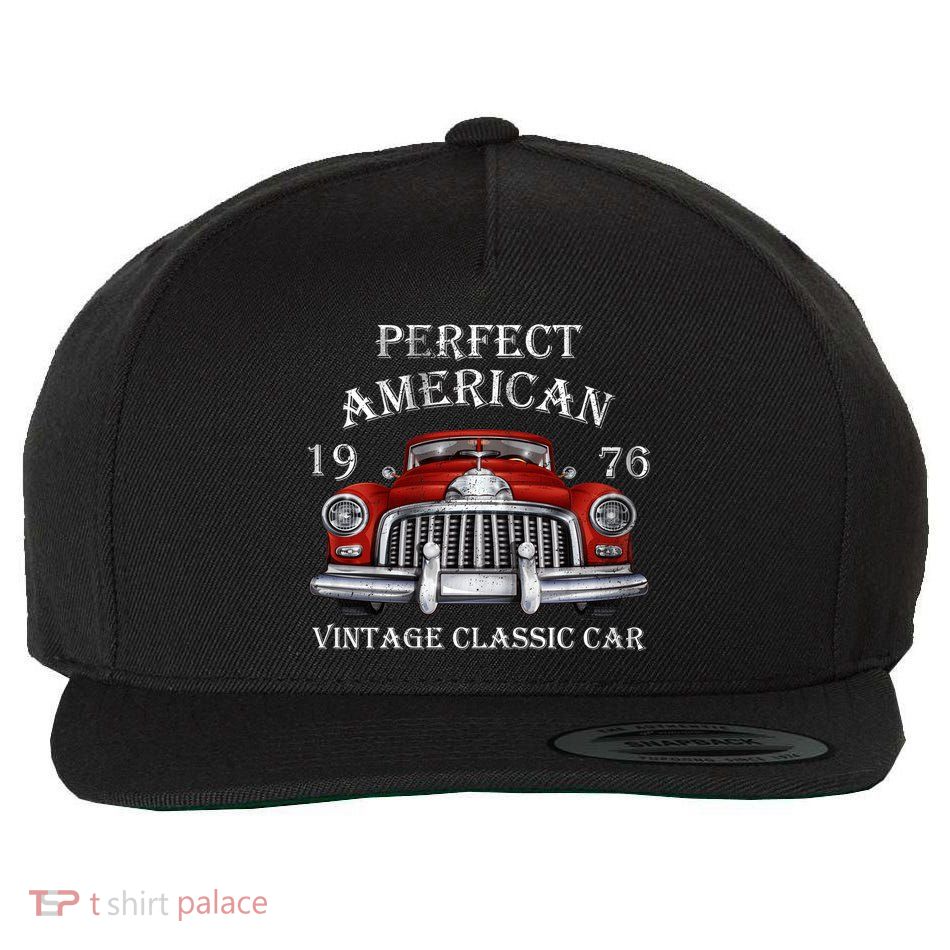 Perfect American Vintage Classic Car 1976 Wool Snapback Cap