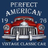 Perfect American Vintage Classic Car 1976 Flatbill Hat