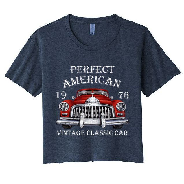 Perfect American Vintage Classic Car 1976 Crop Top