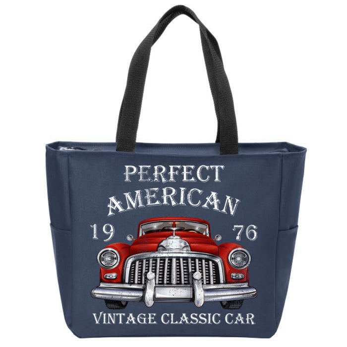 Perfect American Vintage Classic Car 1976 Zip Tote Bag