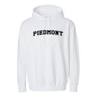 Piedmont Arch Vintage Retro College Athletic Sports Garment-Dyed Fleece Hoodie