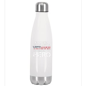 Proud Army Veteran Support My Friend Us Veteran My Hero Gift Stainless Steel Insulated Water Bottle