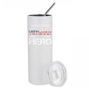 Proud Army Veteran Support My Friend Us Veteran My Hero Gift Stainless Steel Tumbler