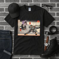 Pso2 Ash Vs. Doudou Ukiyoe Style Tall T-Shirt