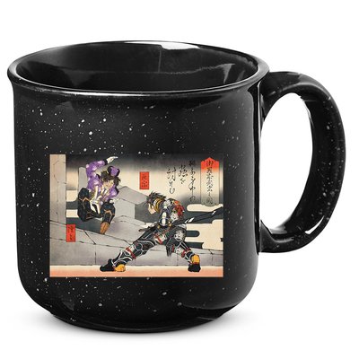 Pso2 Ash Vs. Doudou Ukiyoe Style 15oz Campfire Ceramic Mug