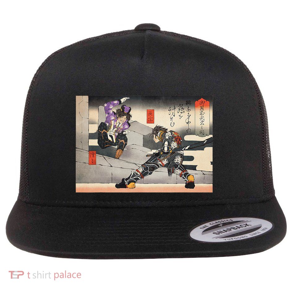 Pso2 Ash Vs. Doudou Ukiyoe Style Flatbill Hat