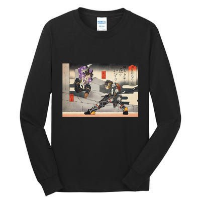 Pso2 Ash Vs. Doudou Ukiyoe Style Tall Long Sleeve T-Shirt