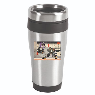 Pso2 Ash Vs. Doudou Ukiyoe Style 16oz Travel Tumbler
