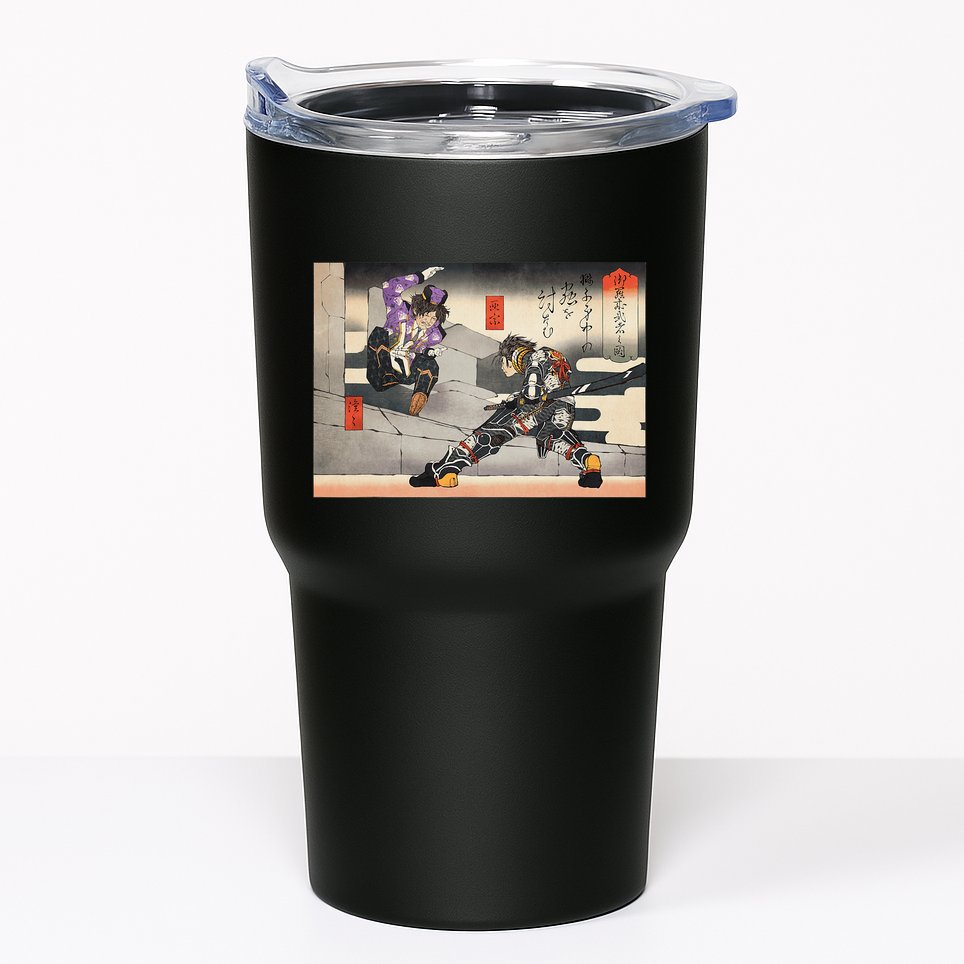 Pso2 Ash Vs. Doudou Ukiyoe Style Tumbler