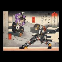 Pso2 Ash Vs. Doudou Ukiyoe Style Magnet