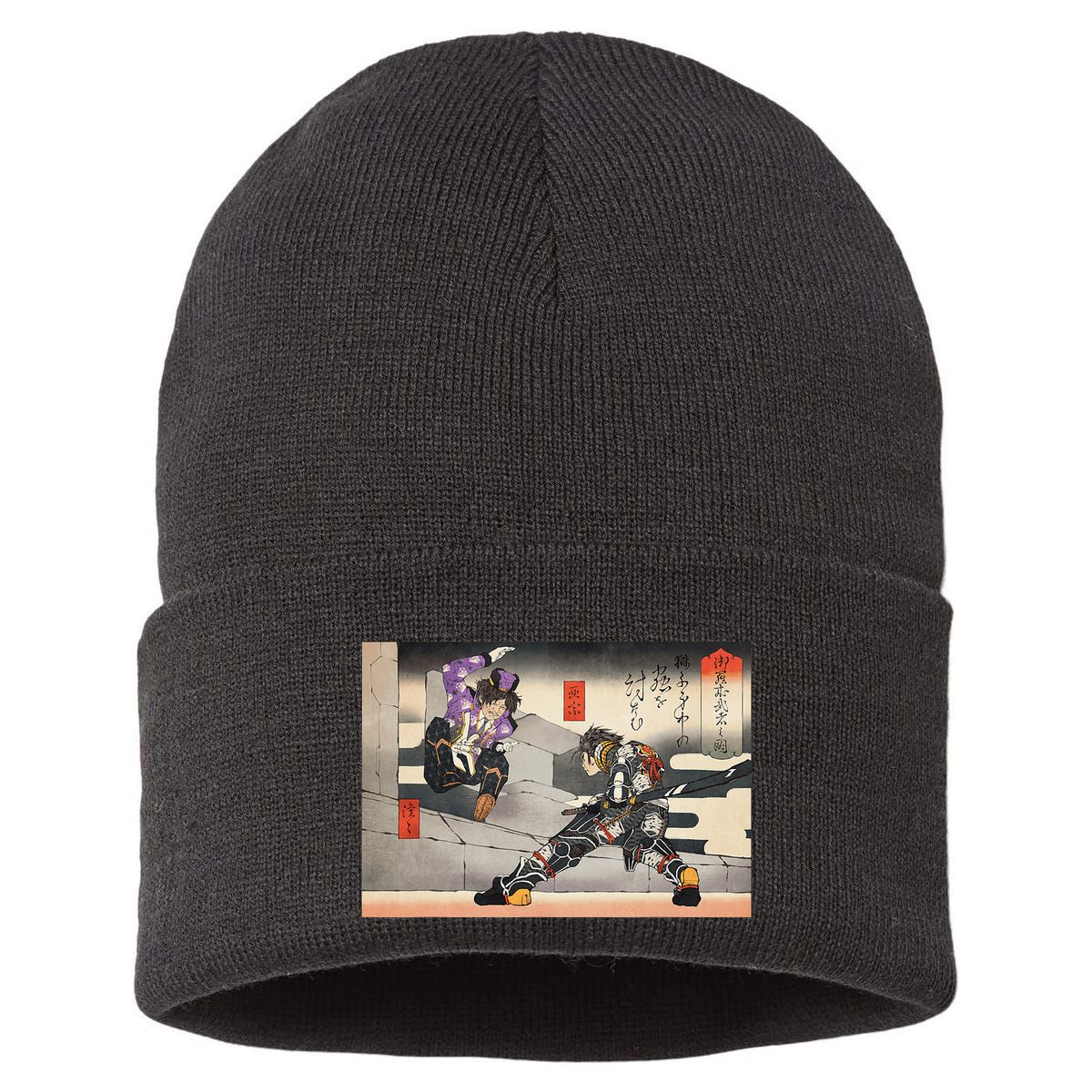Pso2 Ash Vs. Doudou Ukiyoe Style Sustainable Knit Beanie