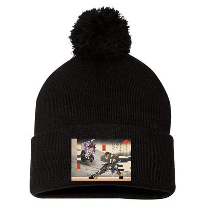 Pso2 Ash Vs. Doudou Ukiyoe Style Pom Pom 12in Knit Beanie