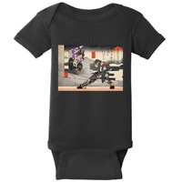 Pso2 Ash Vs. Doudou Ukiyoe Style Baby Bodysuit