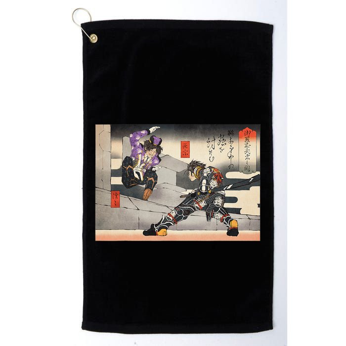 Pso2 Ash Vs. Doudou Ukiyoe Style Golf Towel