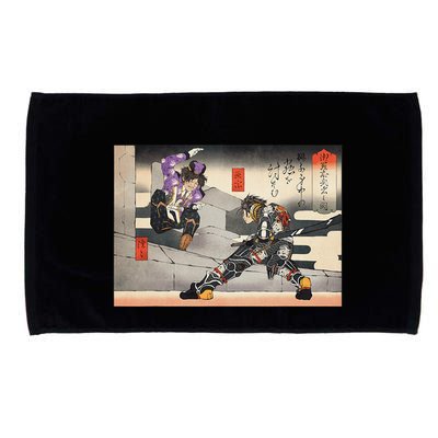 Pso2 Ash Vs. Doudou Ukiyoe Style Microfiber Hand Towel