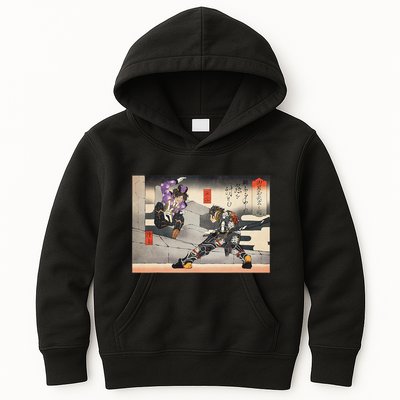 Pso2 Ash Vs. Doudou Ukiyoe Style Kids Hoodie