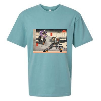 Pso2 Ash Vs. Doudou Ukiyoe Style Sueded Cloud Jersey T-Shirt