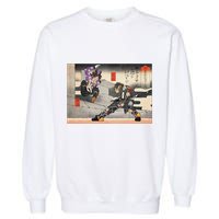 Pso2 Ash Vs. Doudou Ukiyoe Style Garment-Dyed Sweatshirt
