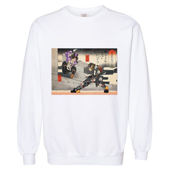 Pso2 Ash Vs. Doudou Ukiyoe Style Garment-Dyed Sweatshirt
