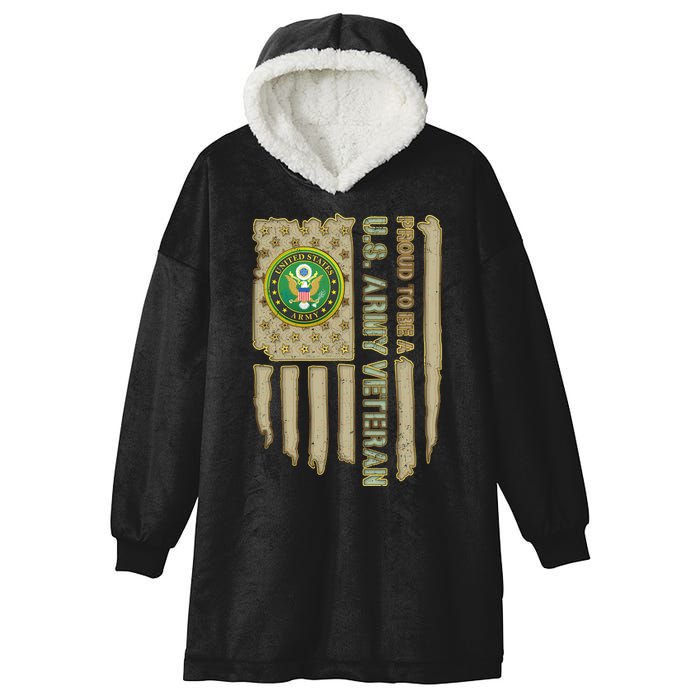 Proud Army Veteran Hooded Wearable Blanket