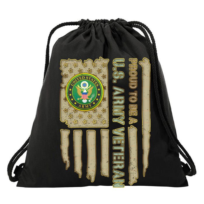 Proud Army Veteran Drawstring Bag